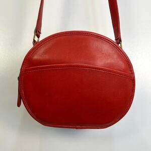 Vintage Coach Chester Canteen Crossbody Red Leather Bag 9901